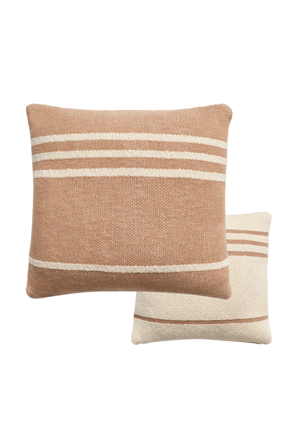 KNITTED CUSHION DUETTO POWDER - NATURAL  Little Wonder & Co   