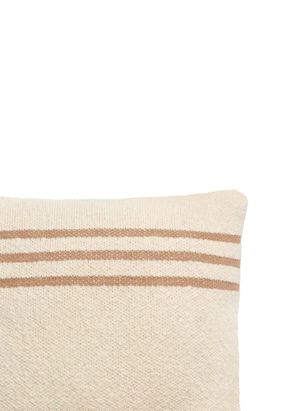 KNITTED CUSHION DUETTO POWDER - NATURAL  Little Wonder & Co   