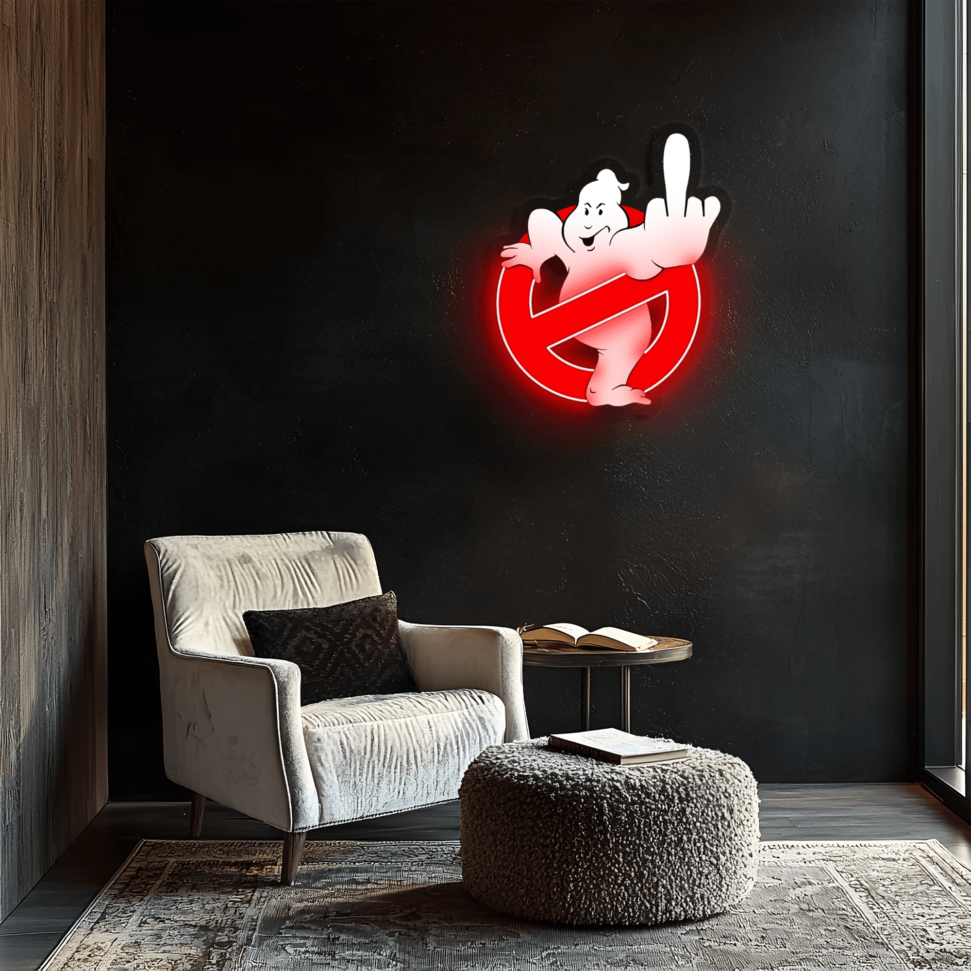 Ghostbusters Plexiglass Neon Art, Uv Print Neon Sign, Neon Light Sign, Neon Wall Art, Neon Sign, Neon Light Sign, Neon Gifts, Housewarming