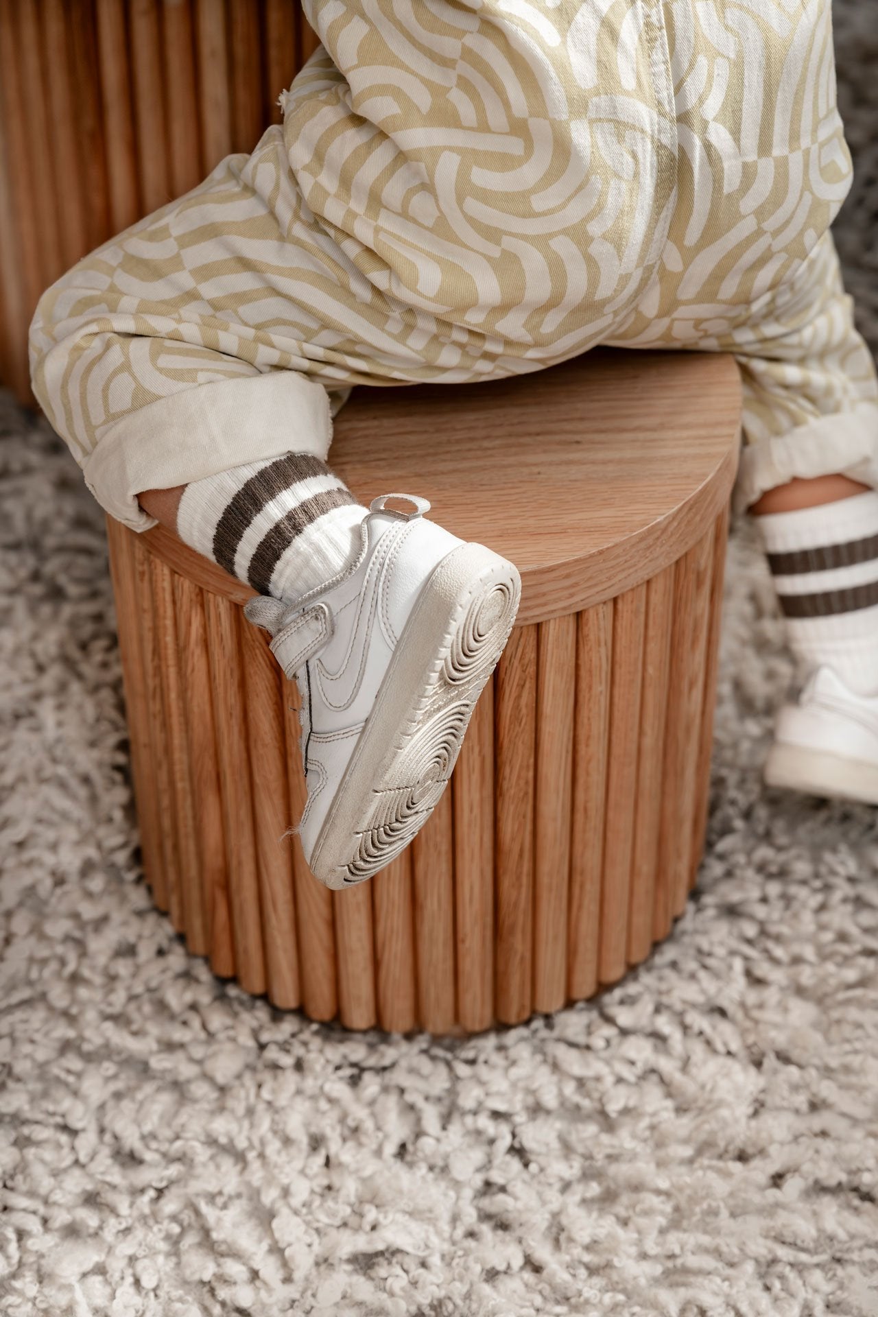 Fluted Round Stool