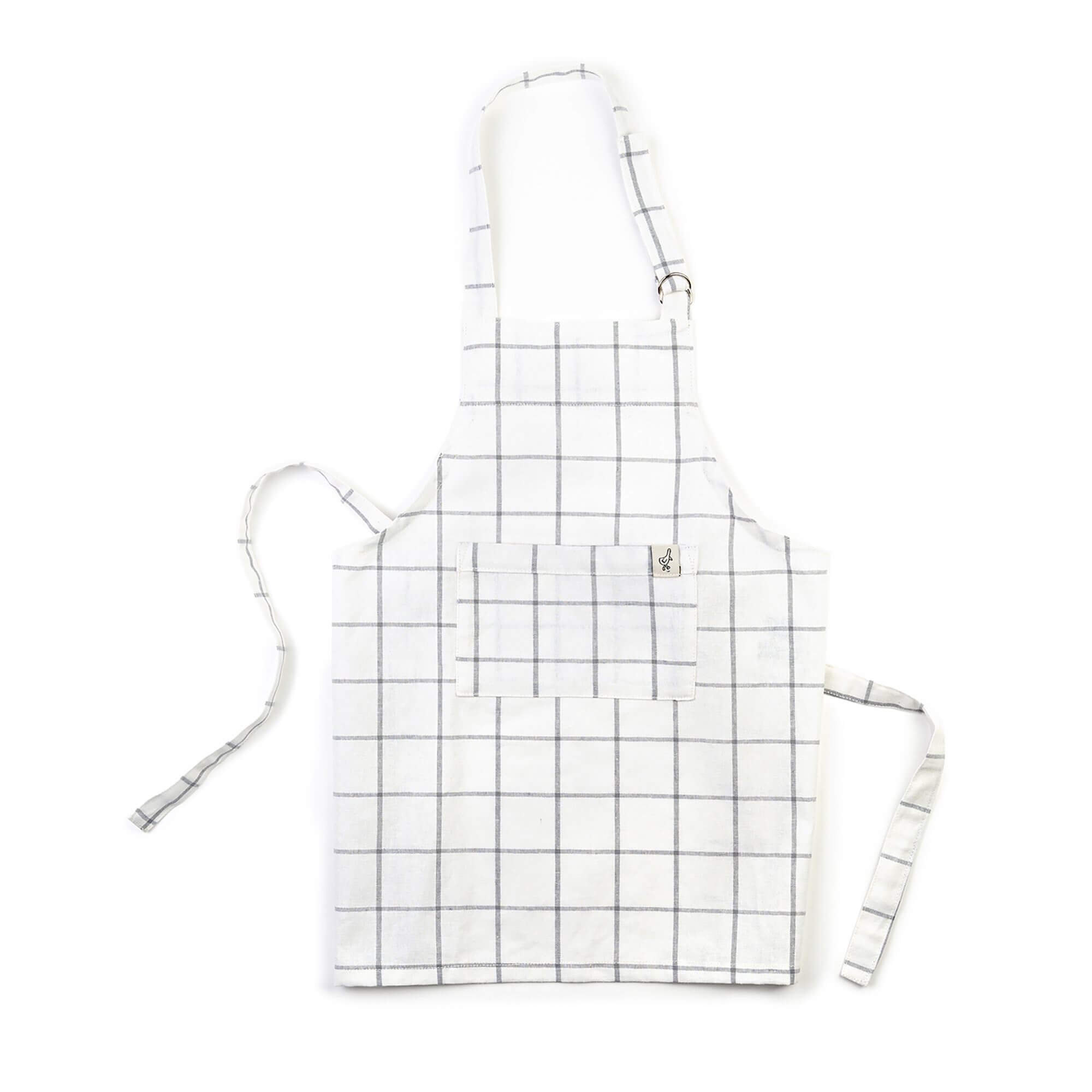 Child's Apron Play Kitchen Accessories Milton & Goose Gray Windowpane  