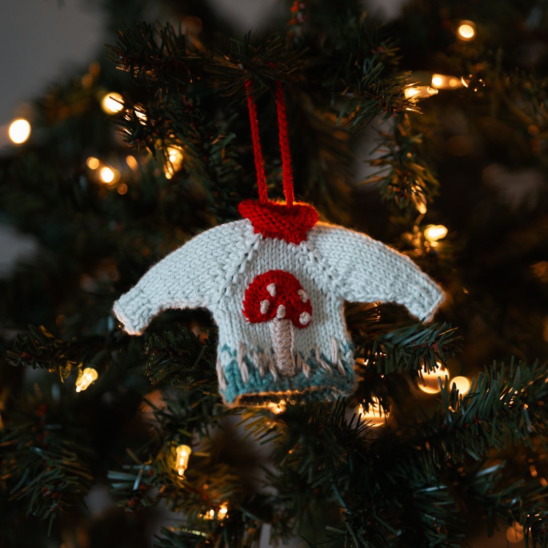 Mushroom Sweater Ornament