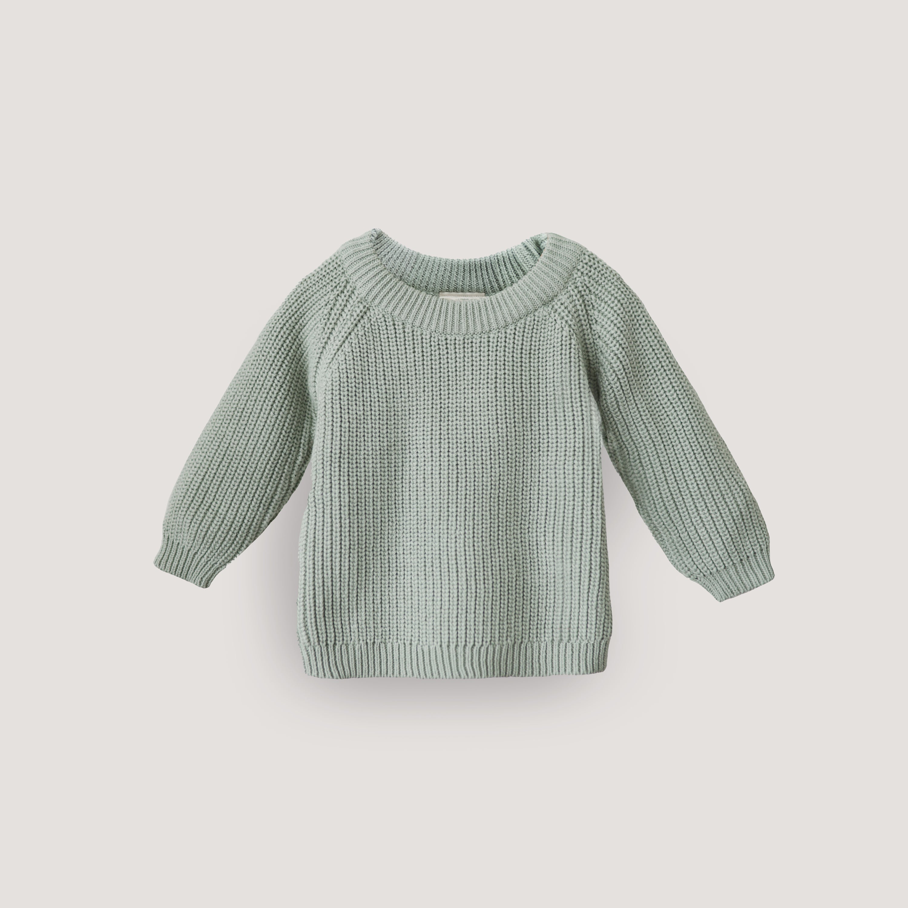 Chunky Knit Sweater Baby Clothes Mushie Light Mint 0-3 Months 