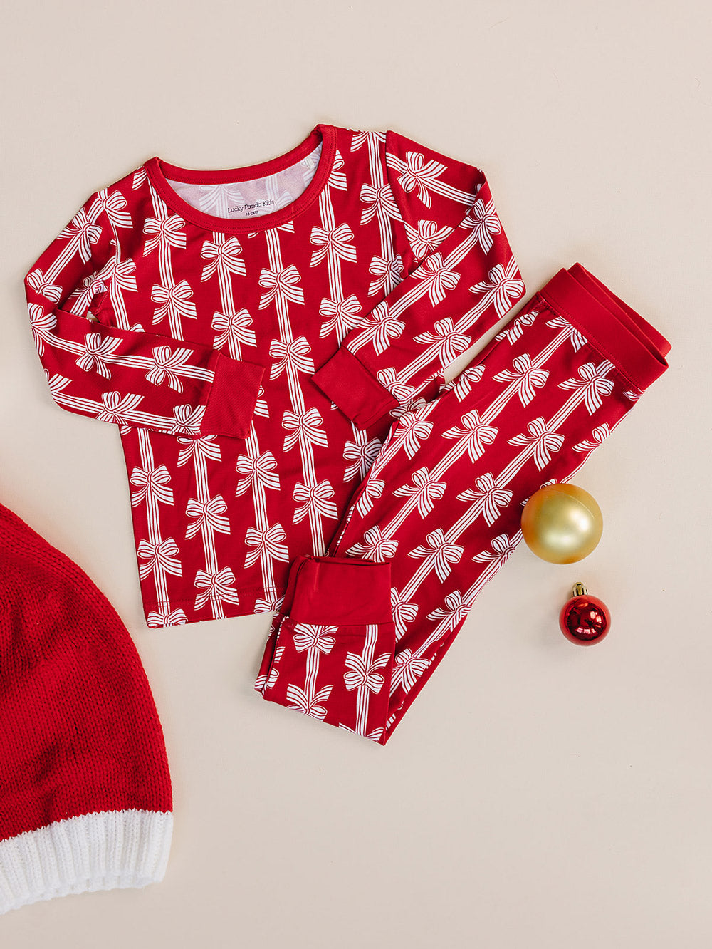Bamboo Two Piece Set | Red Bows