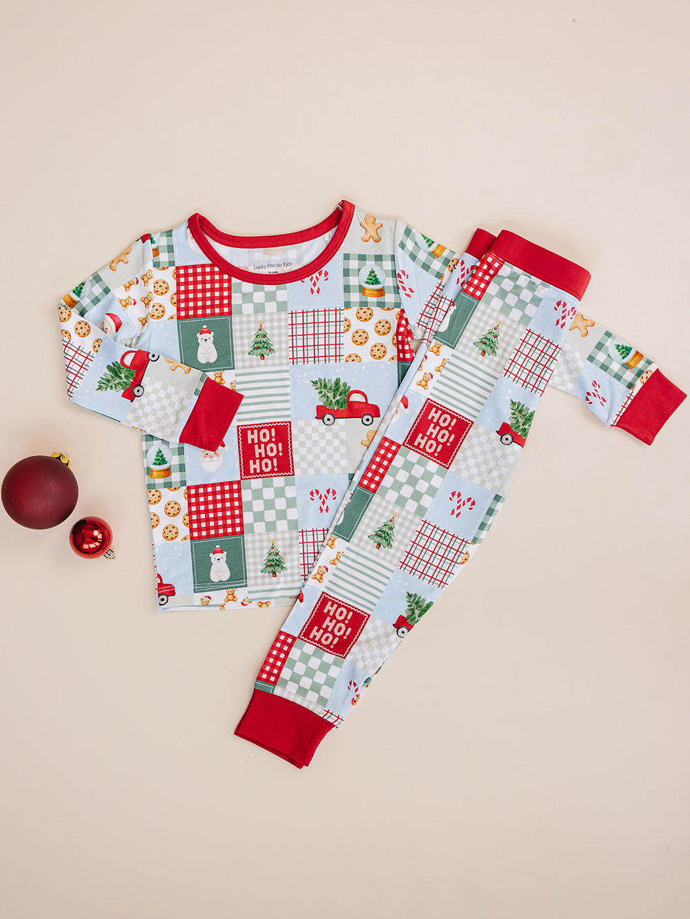 Bamboo Two Piece Set | Christmas Patchwork