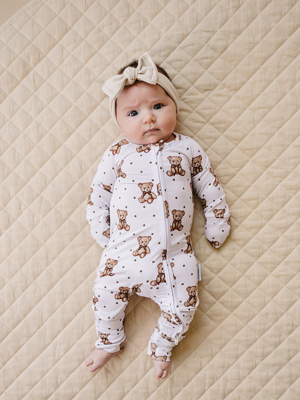 Bamboo Zip Romper | Cute Bear