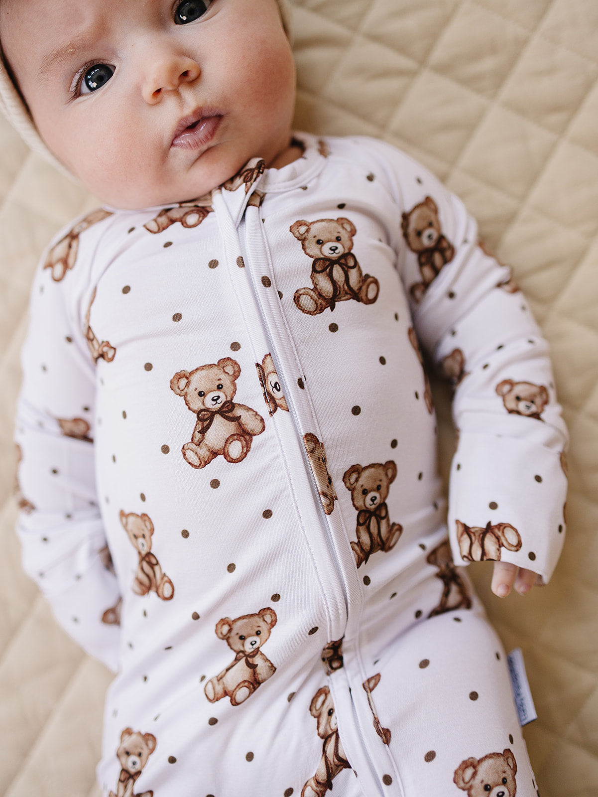 Bamboo Zip Romper | Cute Bear