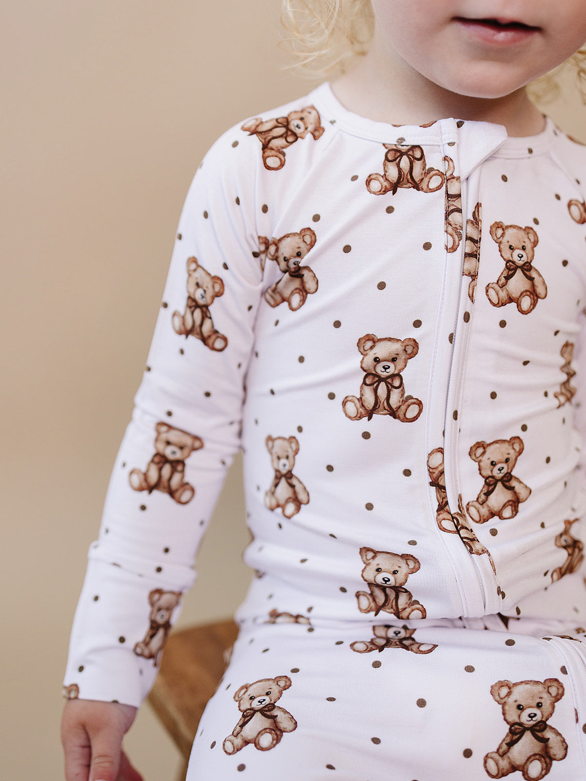 Bamboo Zip Romper | Cute Bear