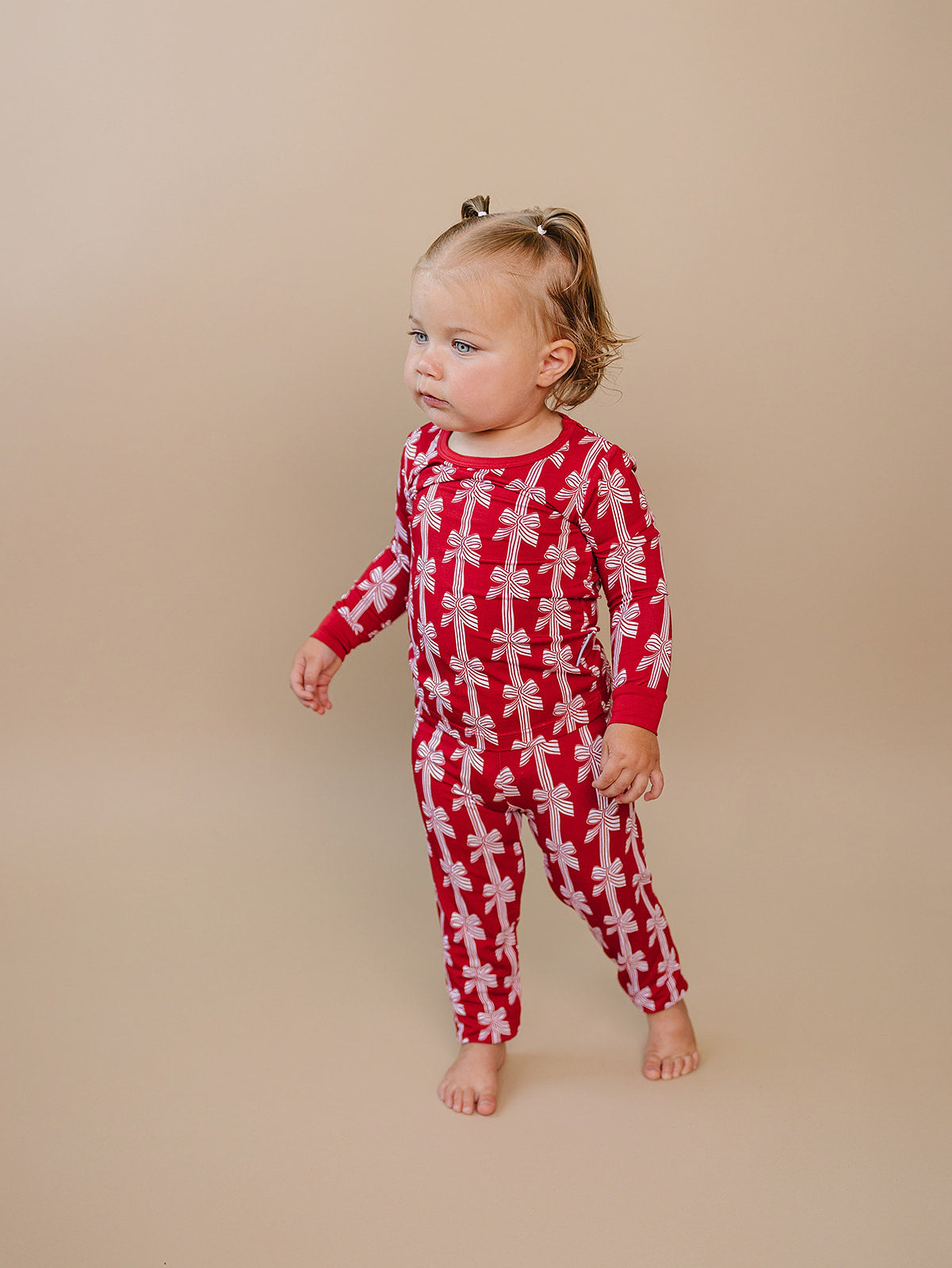 Bamboo Two Piece Set | Red Bows