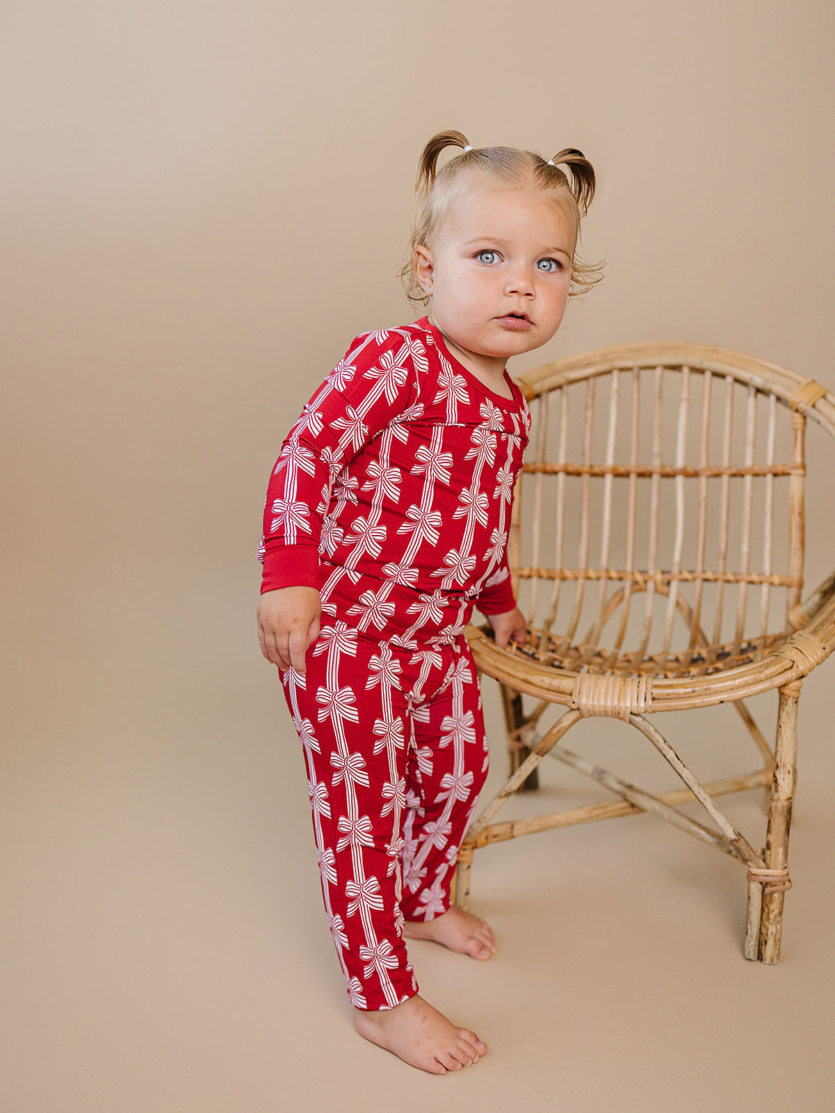 Bamboo Two Piece Set | Red Bows