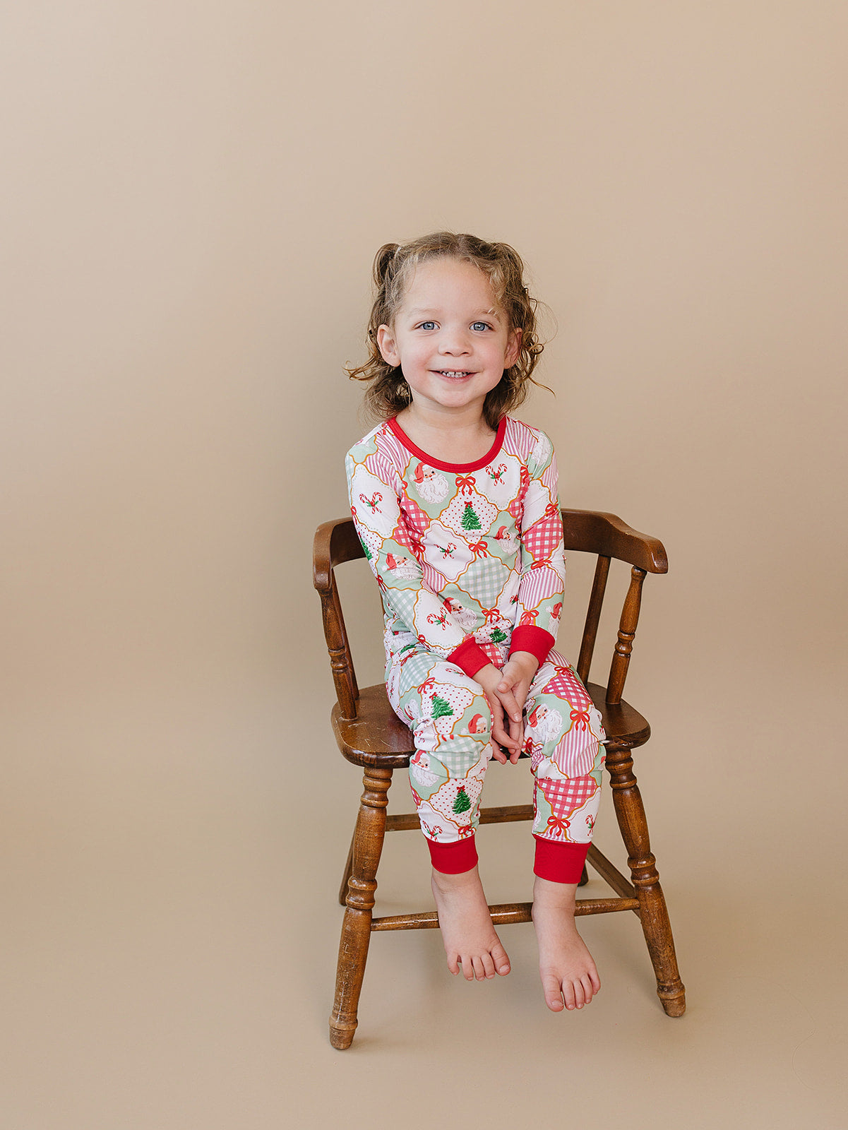 Bamboo Two Piece Set | Santa Patchwork