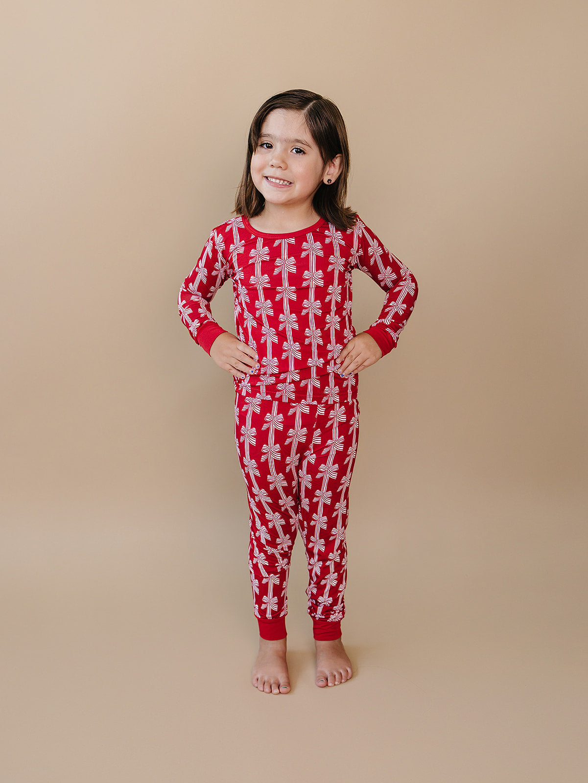 Bamboo Two Piece Set | Red Bows