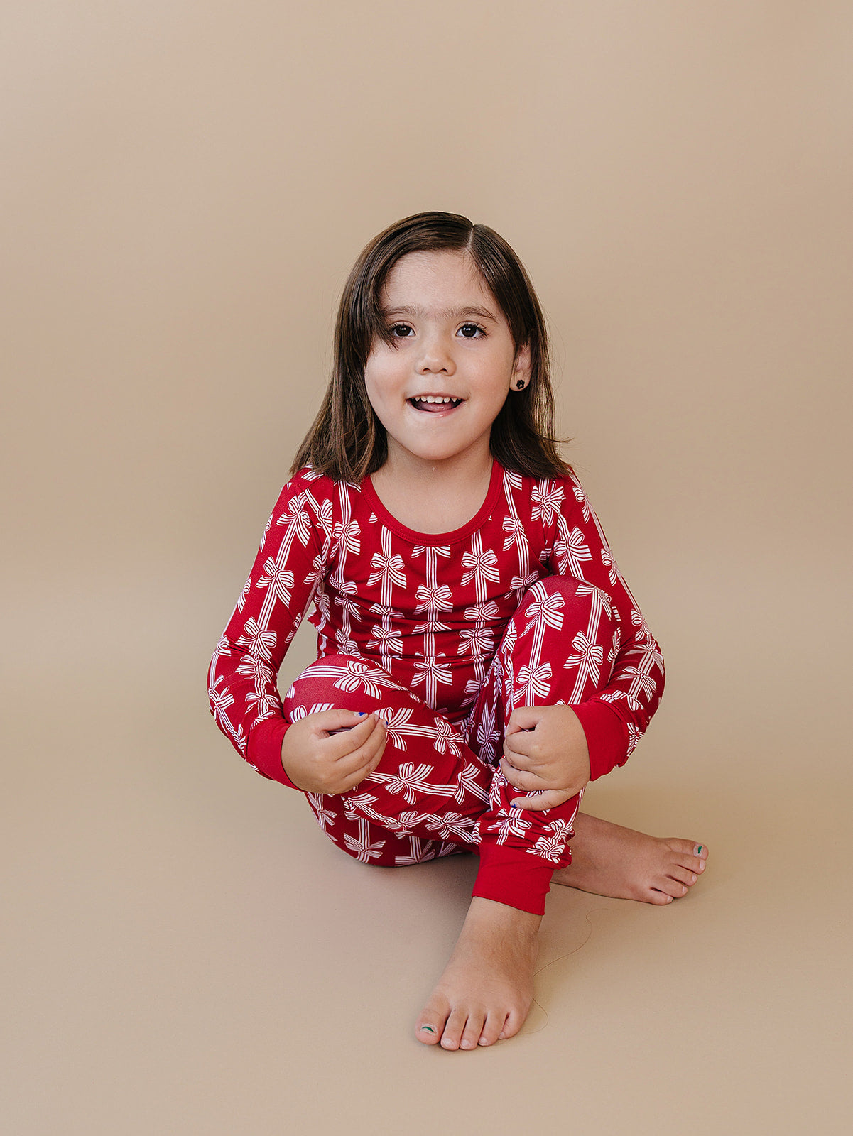 Bamboo Two Piece Set | Red Bows