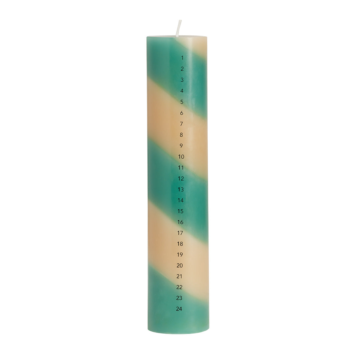 Christmas Calendar Candle in Clay/Pale Mint