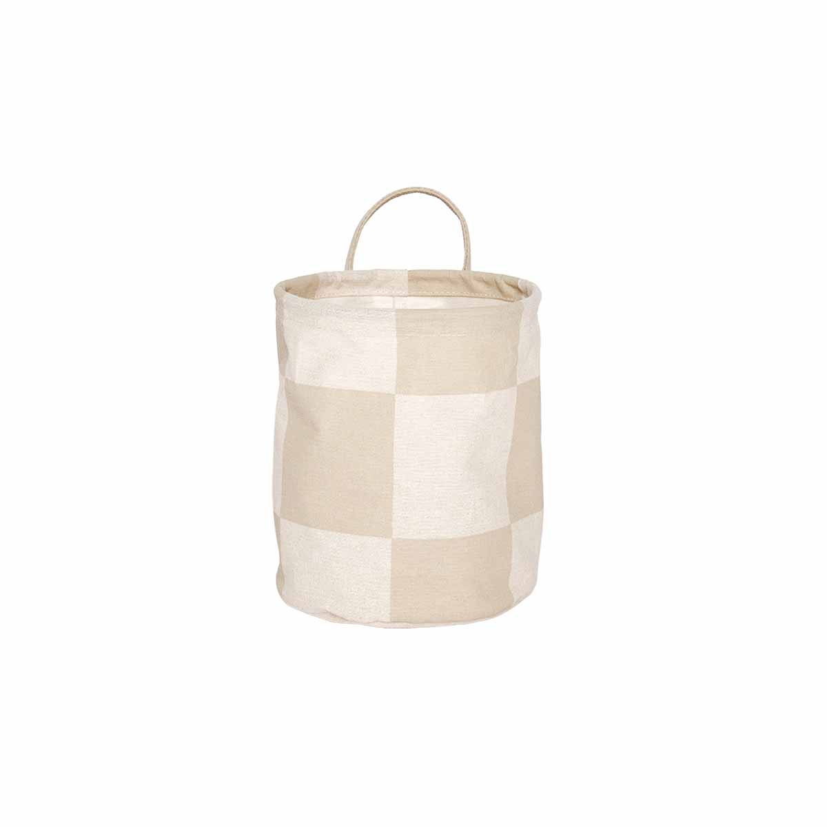 Chess Laundry/Storage Basket in Clay/Offwhite