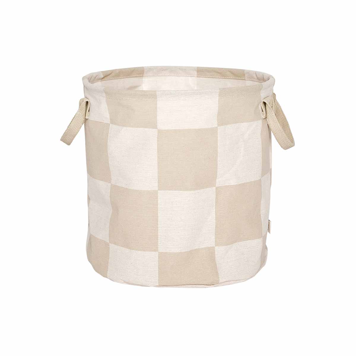 Chess Laundry/Storage Basket in Clay/Offwhite