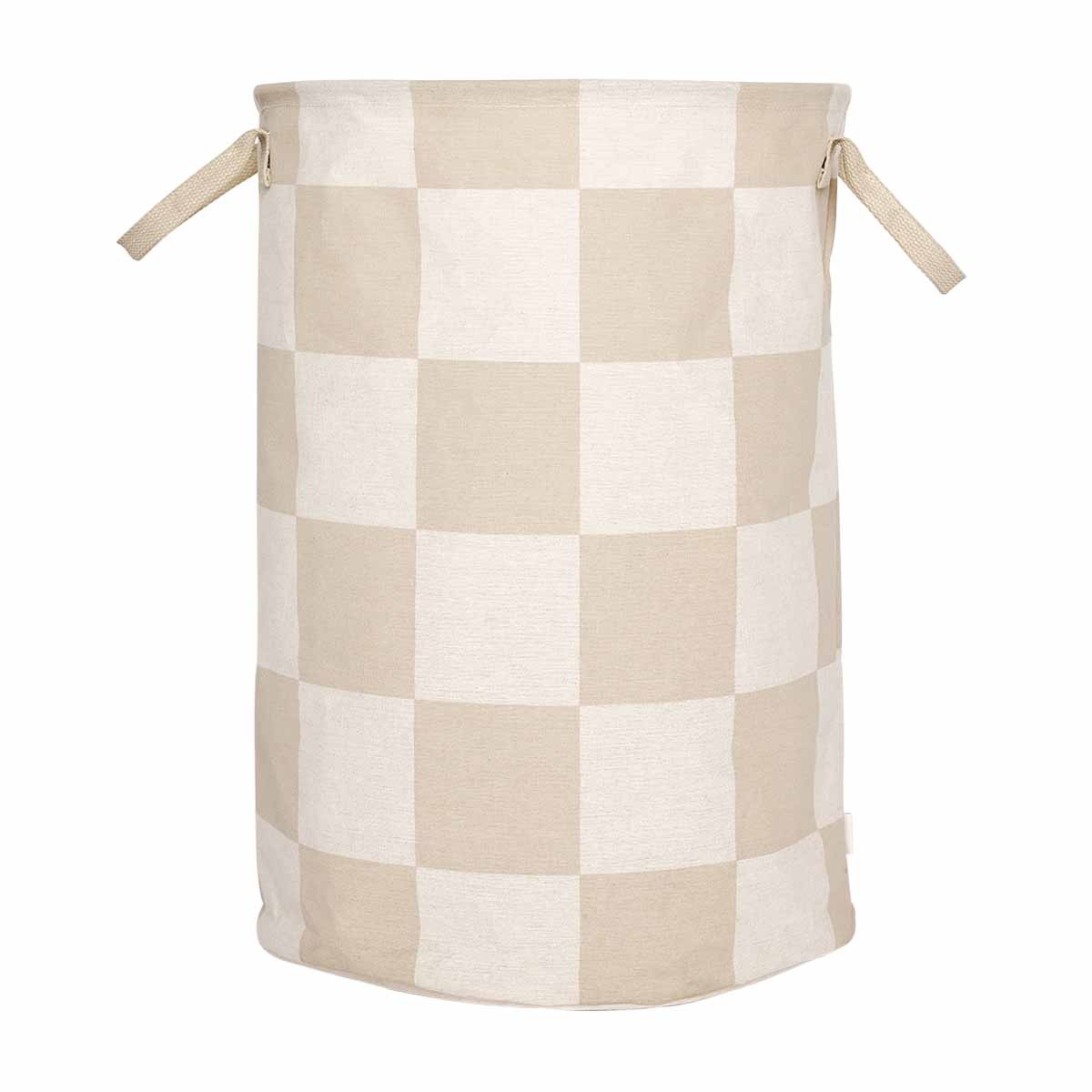 Chess Laundry/Storage Basket in Clay/Offwhite