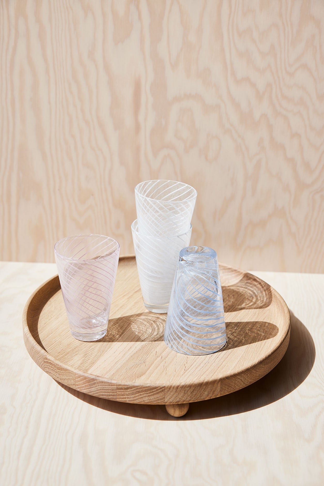 Yuka Groove Glass Set in Rose