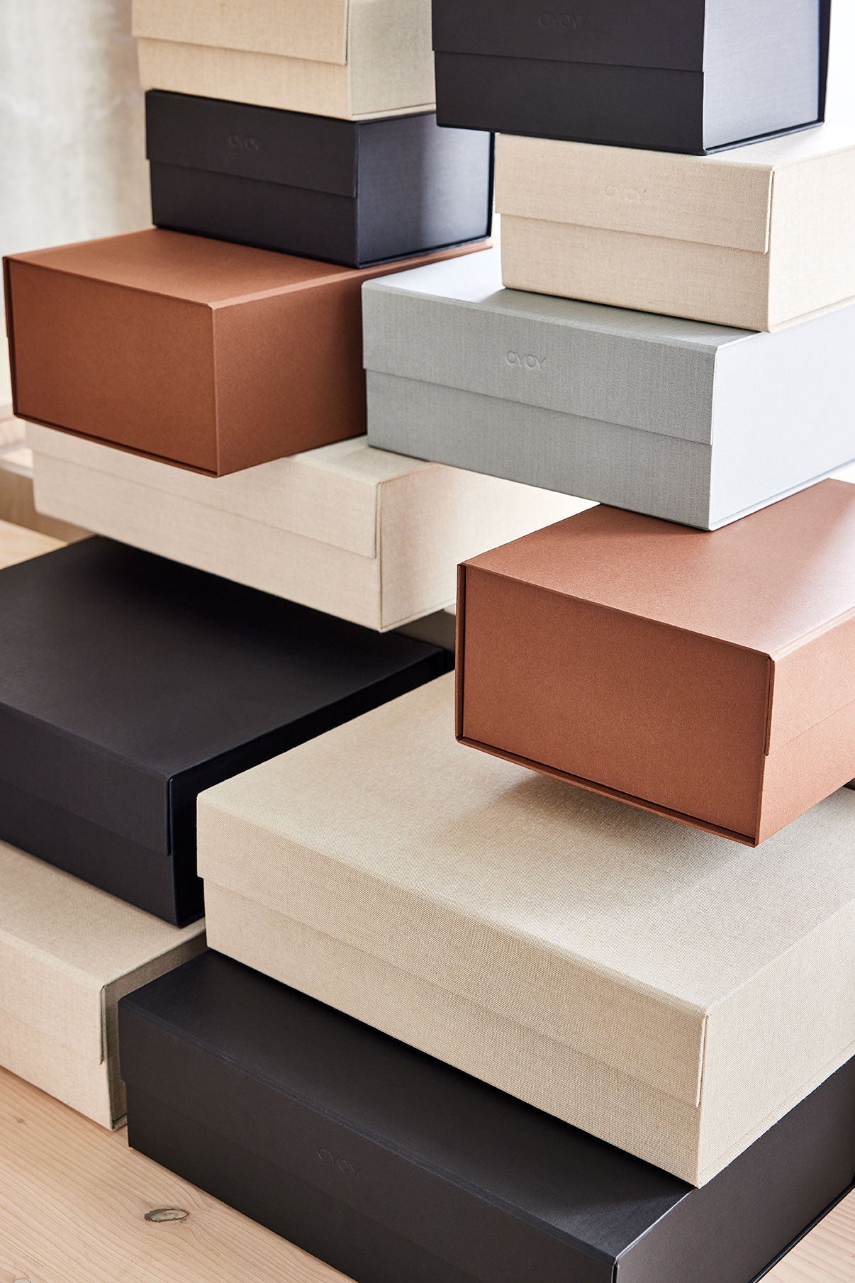 Hako Storage Boxes in Stone