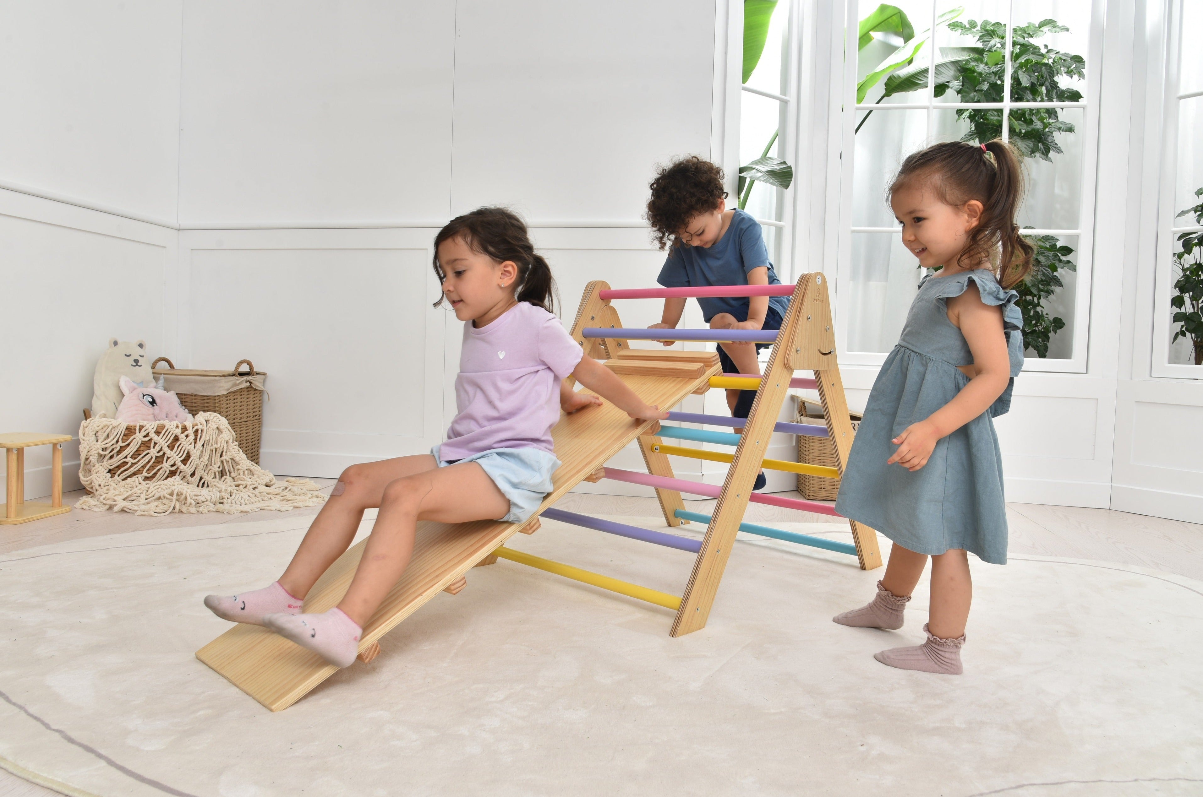 Olive- Pikler Triangle Ladder and Climber Slide - Multiple Sizes Indoor Avenlur.com   