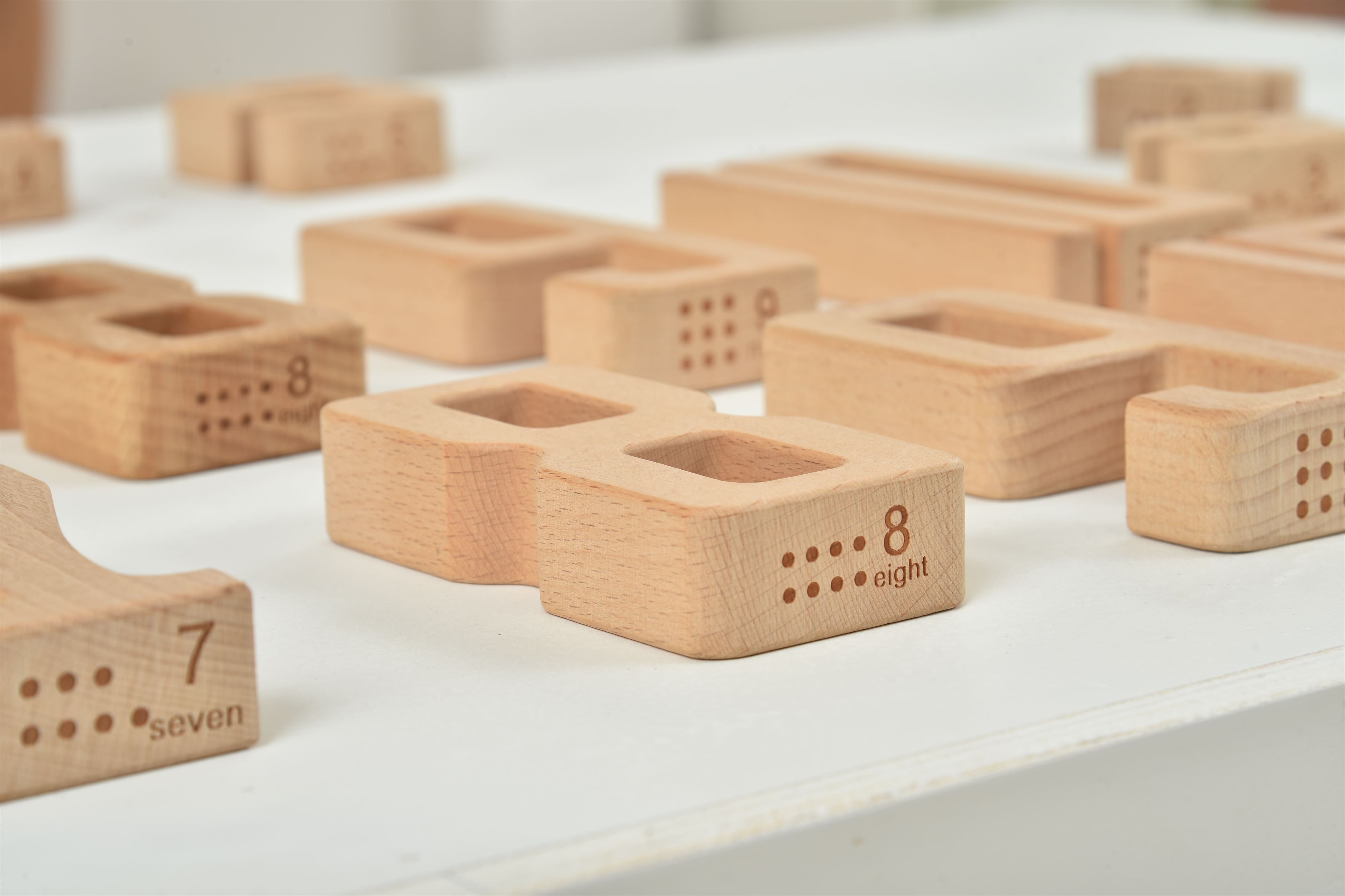 Number Blocks - Montessori Large Wooden Blocks Indoor Avenlur.com   