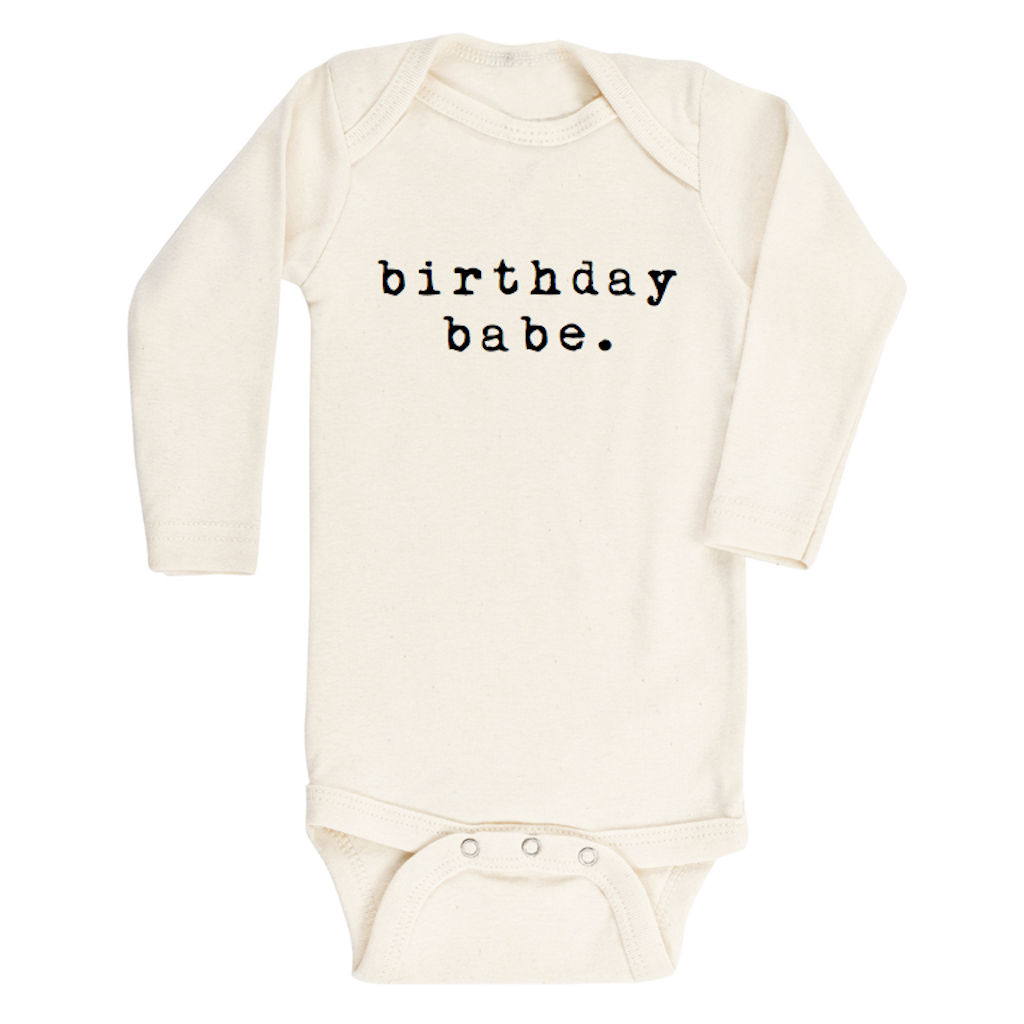 Birthday Babe - Long Sleeve Organic Cotton Bodysuit