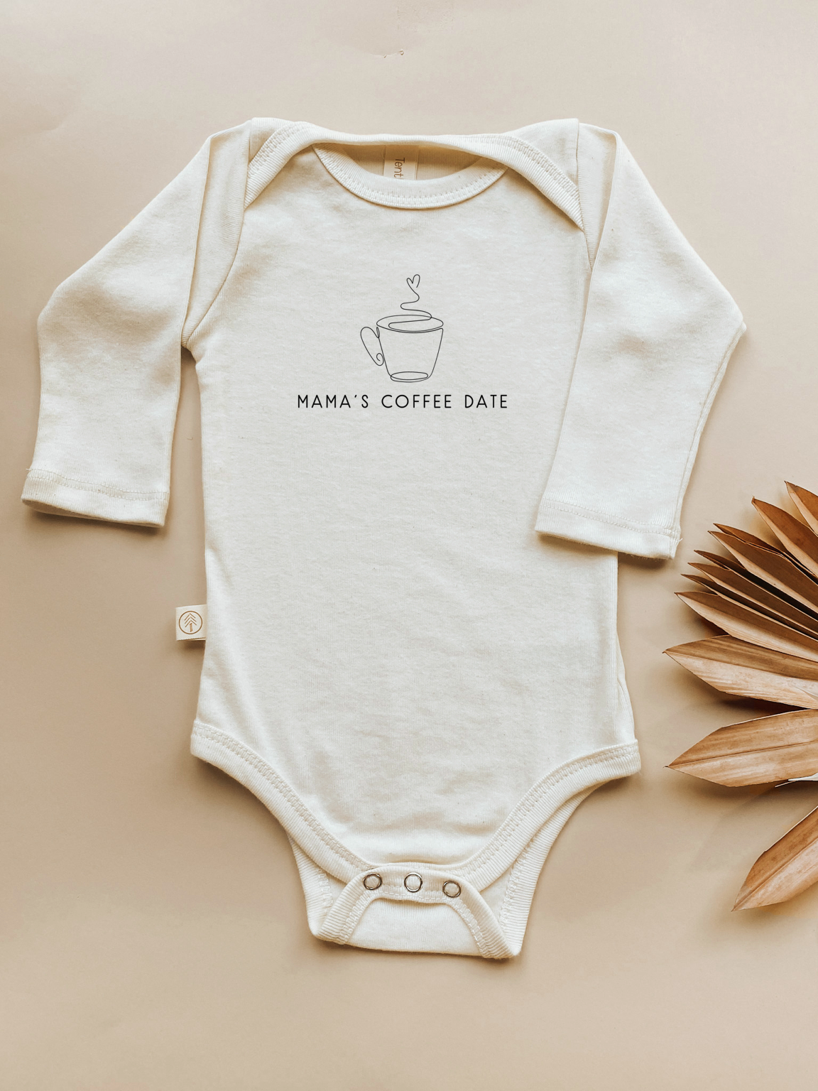 Mama's Coffee Date - Long Sleeve Organic Bodysuit