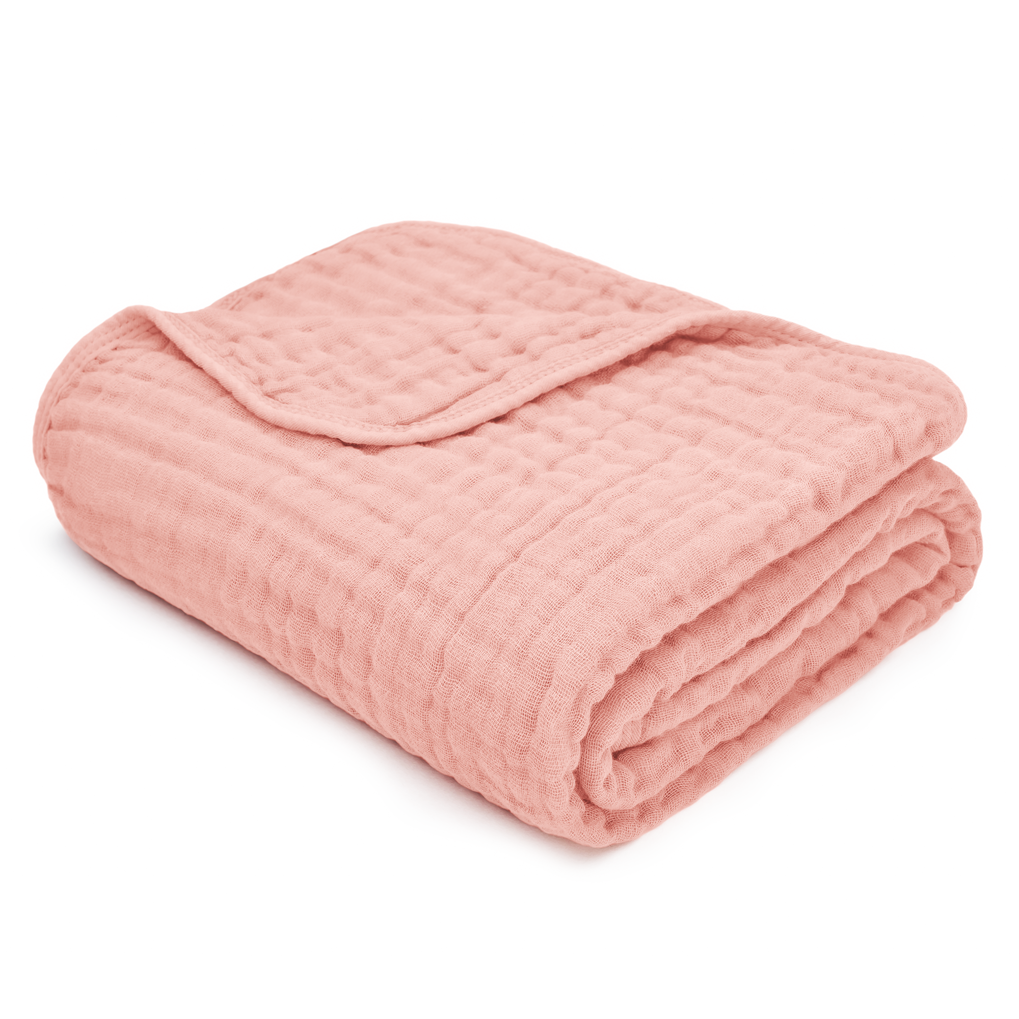 Baby Muslin Blanket by Comfy Cubs in Lace Pink