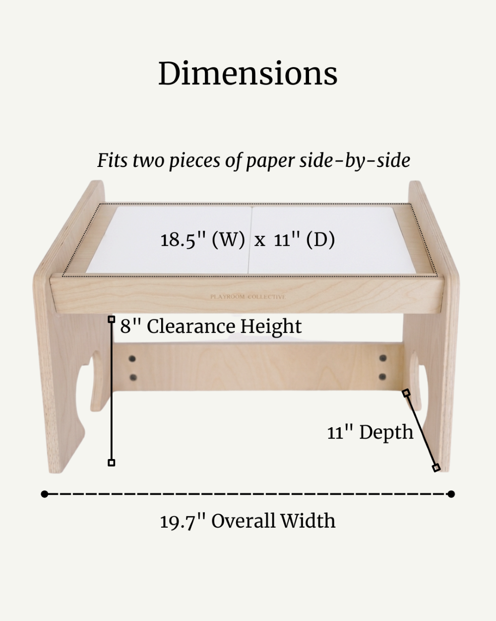 Children's Lap Desk in Natural Birch | Montessori Floor Table