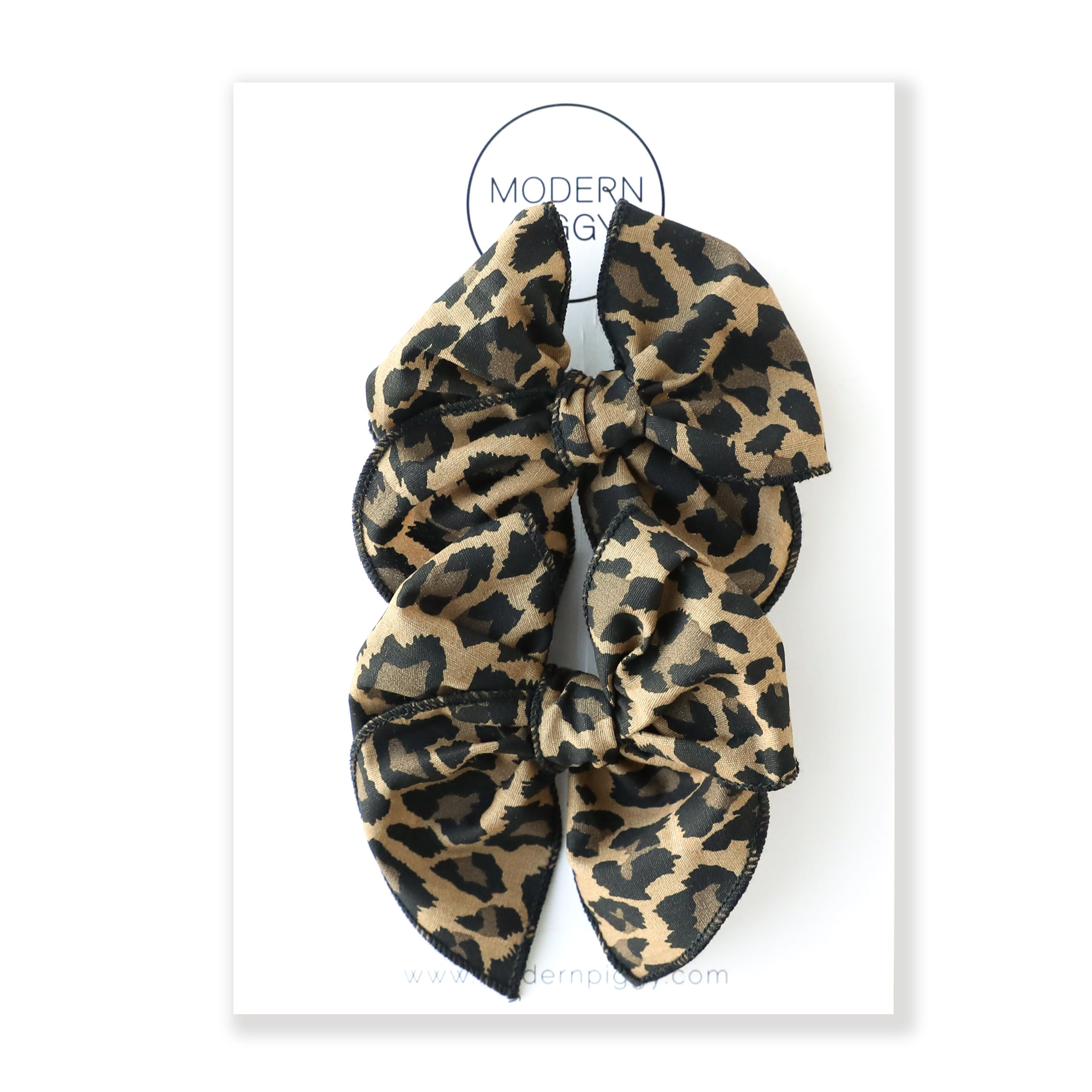 Leopard | Pigtail Set - Petite Party Bow