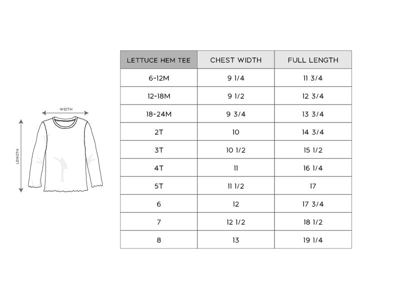 Girl's Lettuce Hem Tee