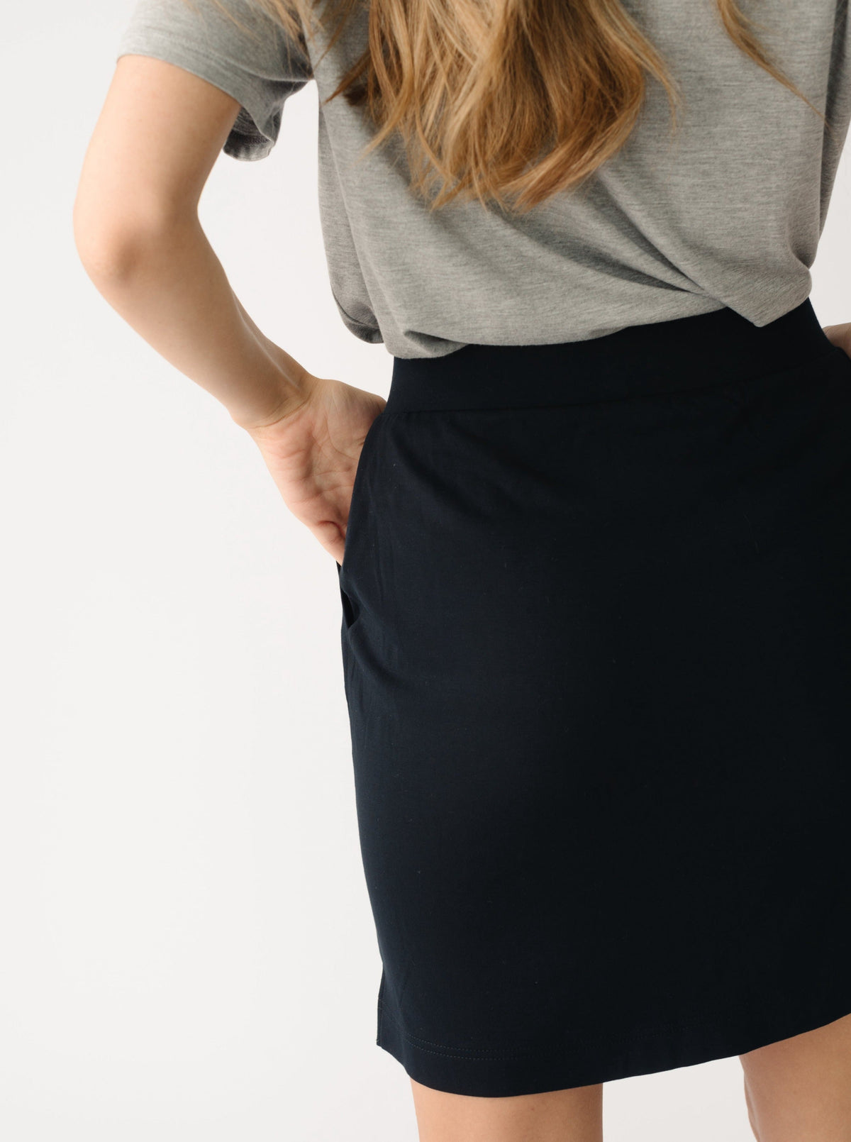 Women's Brushed Bamboo Patch Pocket Skirt
