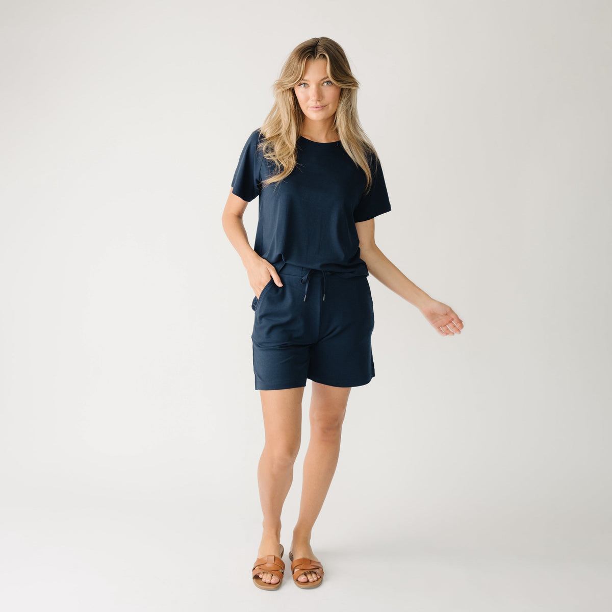 Women's Brushed Bamboo Mid-Length Shorts