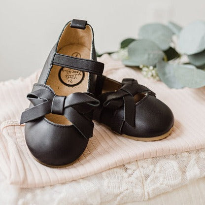 Midnight Black Ballet Flat {Premium Leather}