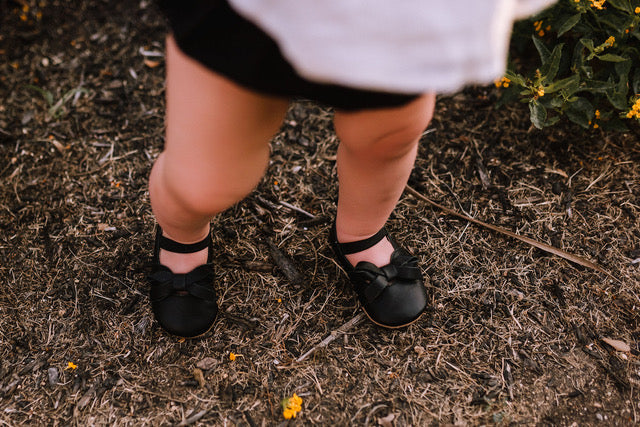 Midnight Black Ballet Flat {Premium Leather}