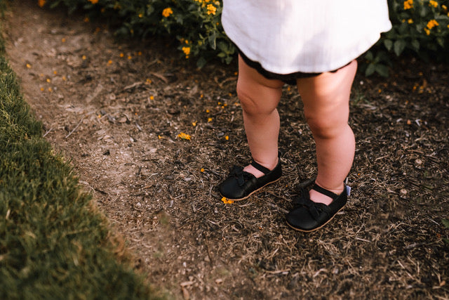 Midnight Black Ballet Flat {Premium Leather}