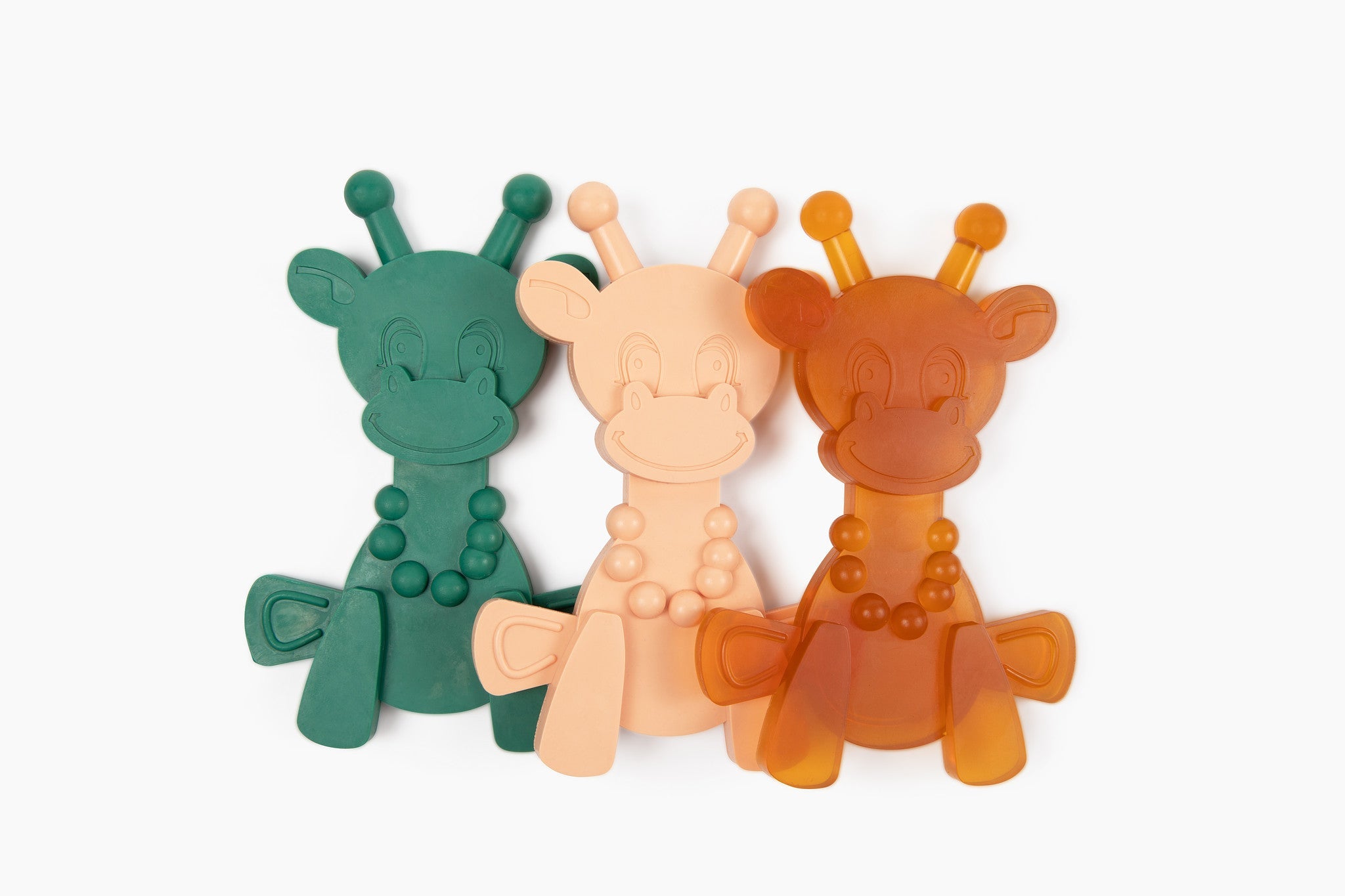 The Little Bamber - Green - Natural Rubber & Baltic Amber Teething Toy