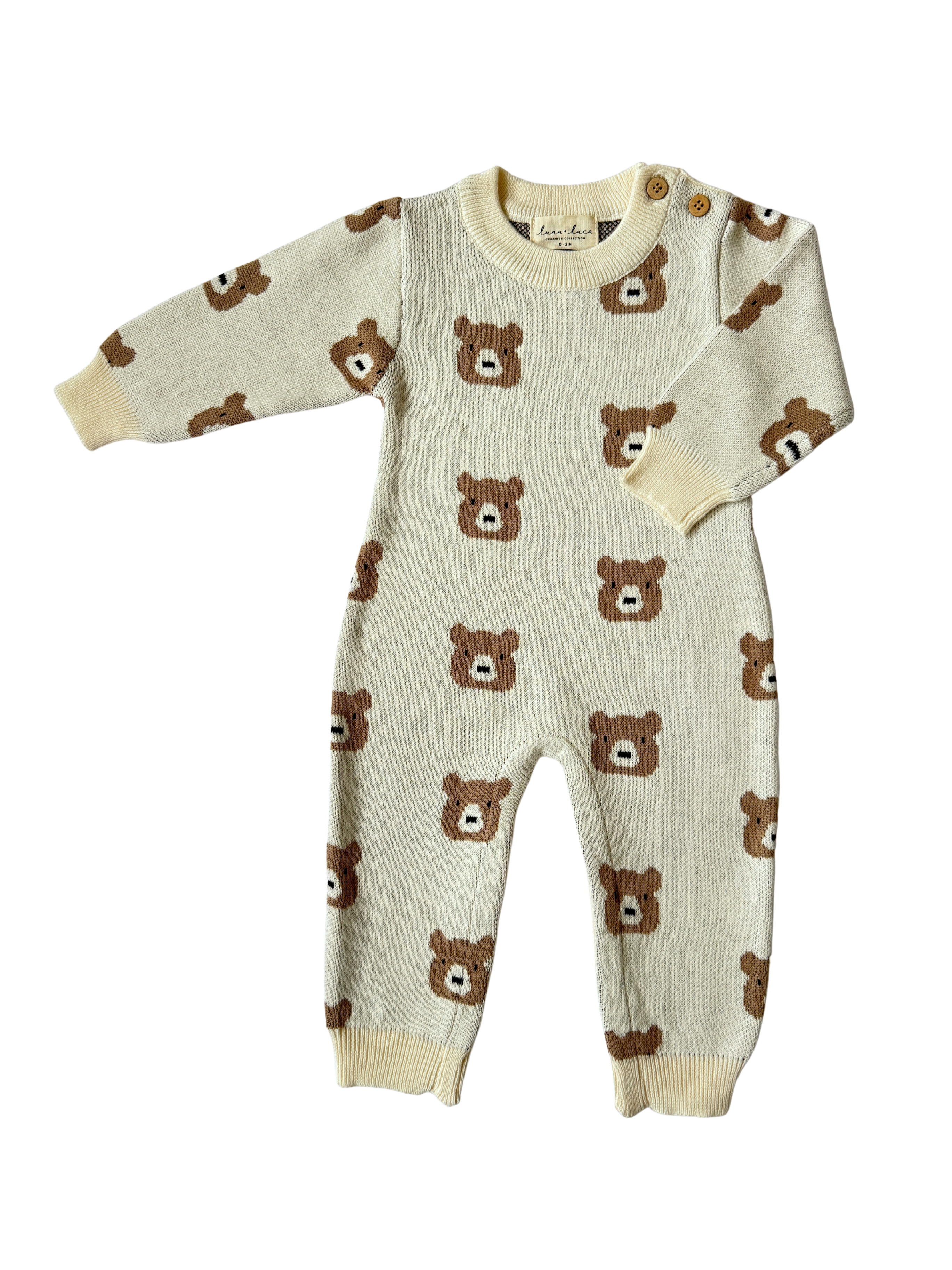 Little Bear Jacquard Jumpsuit
