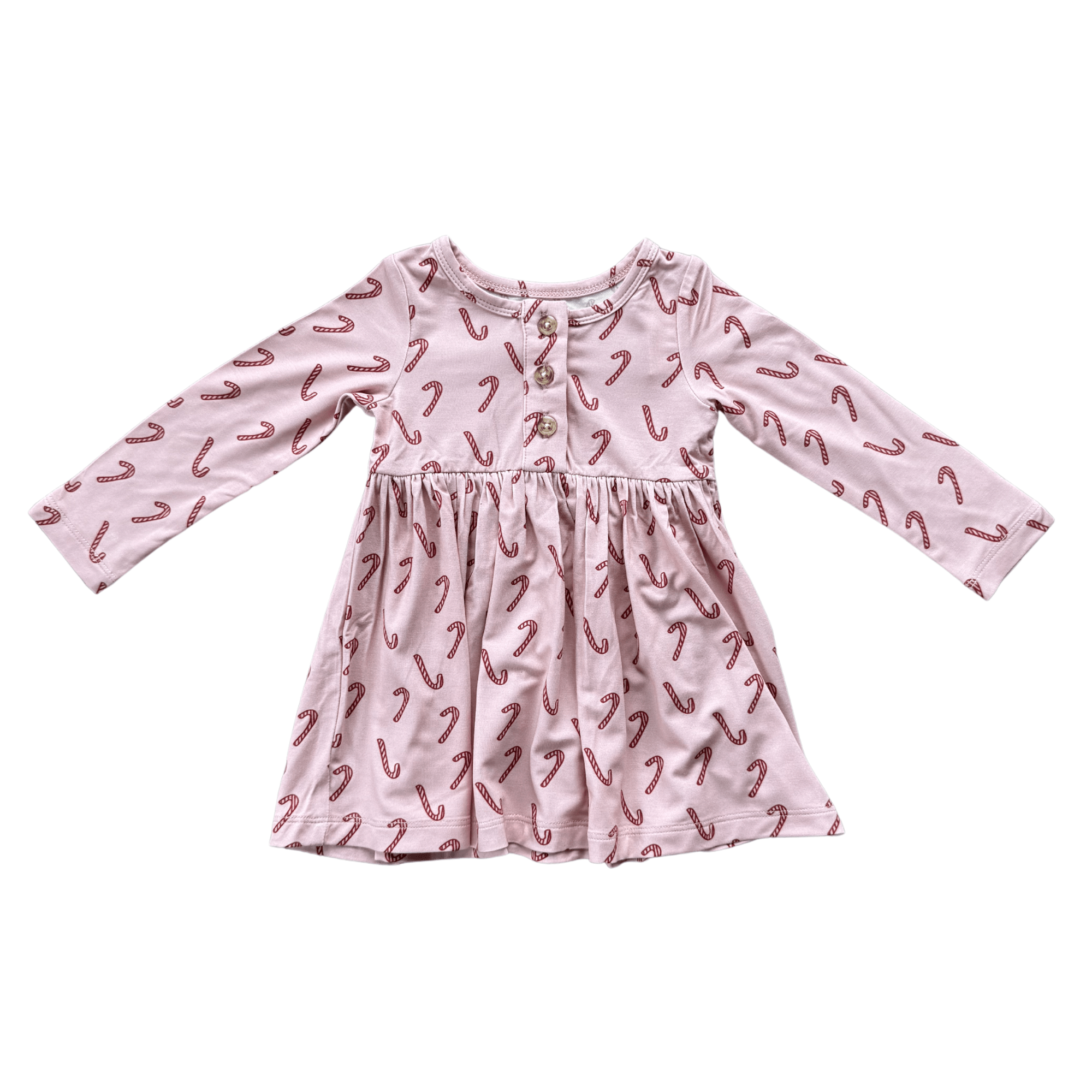Girl's Long Sleeve Henley Dress