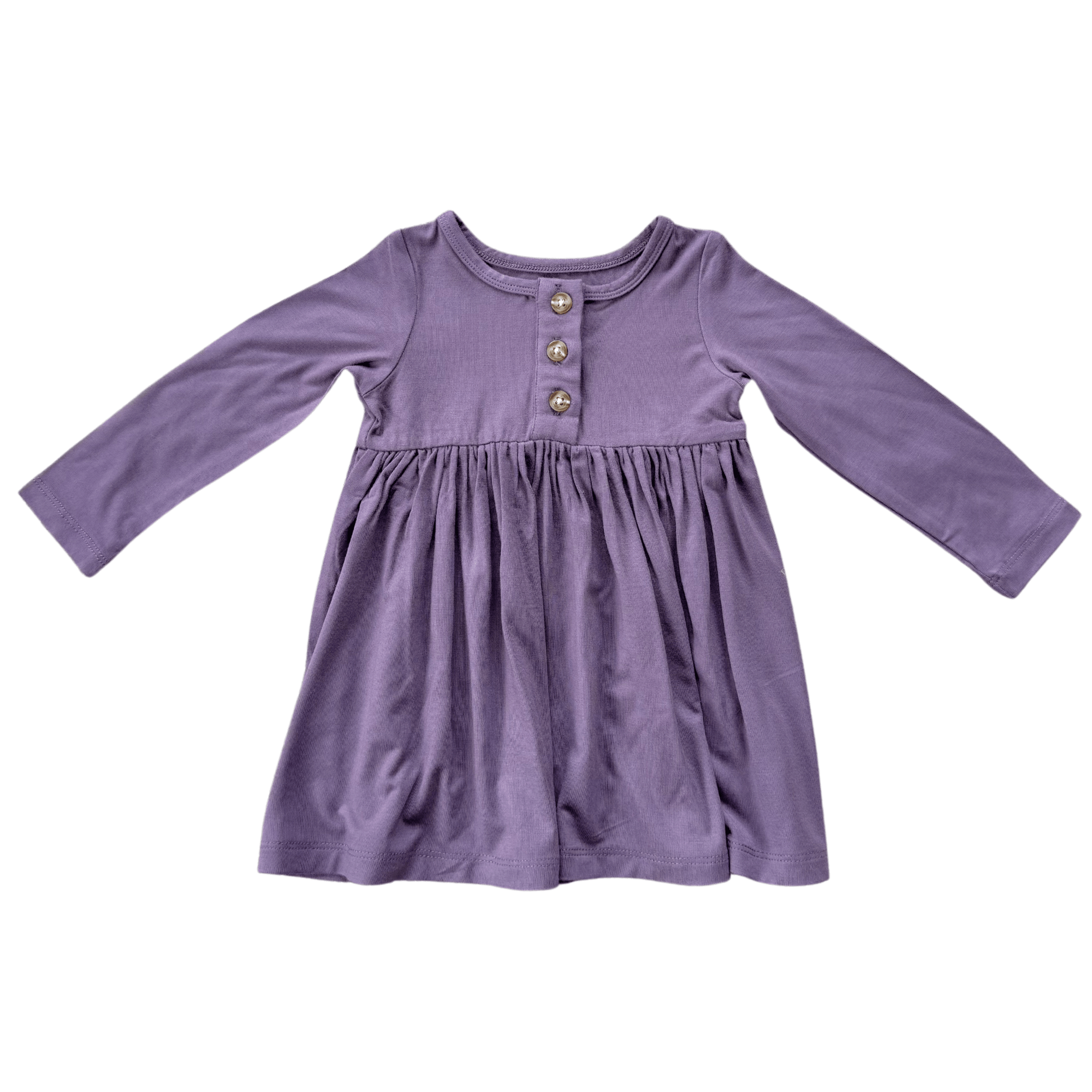 Girl's Long Sleeve Henley Dress