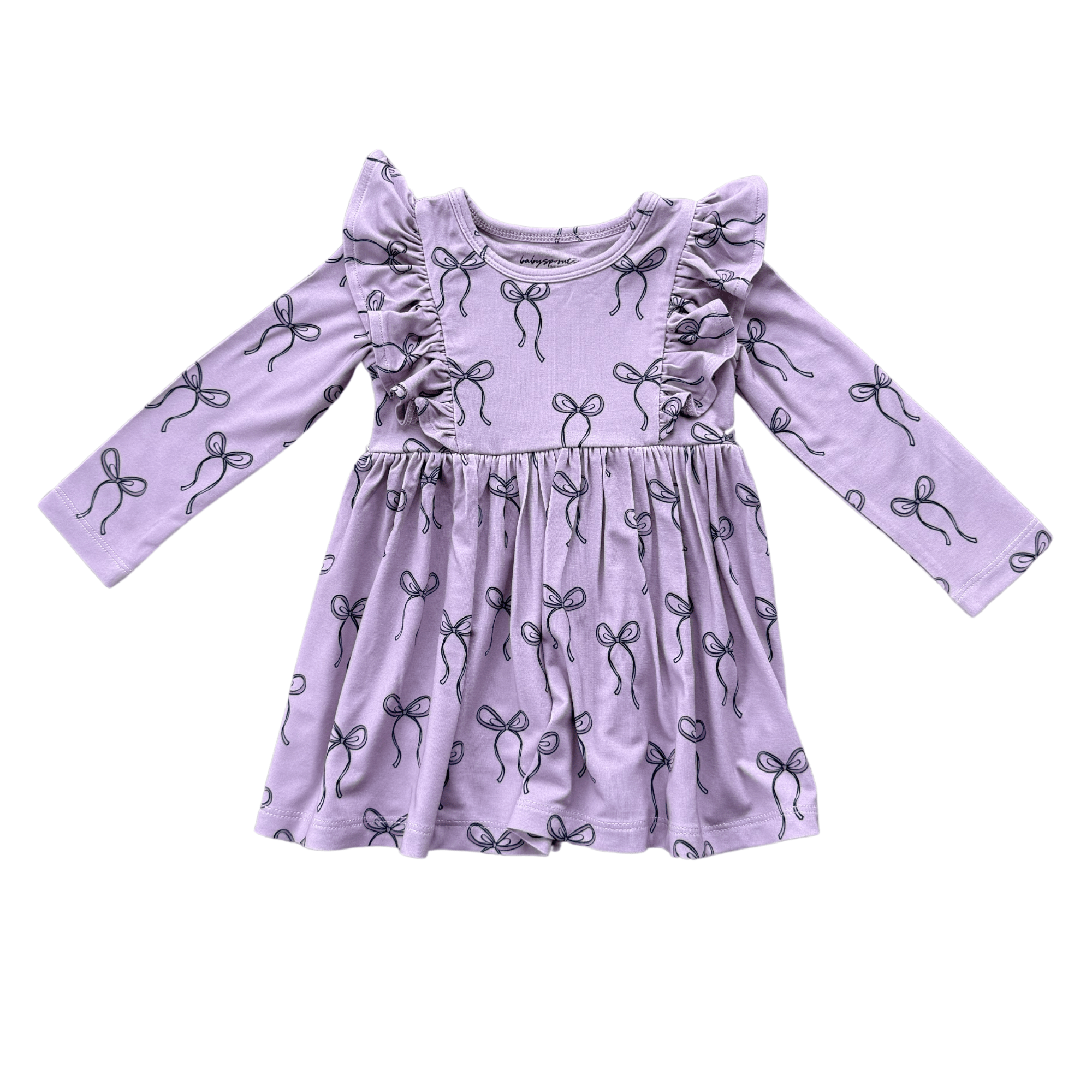 Girl's Long Sleeve Ruffle Dress