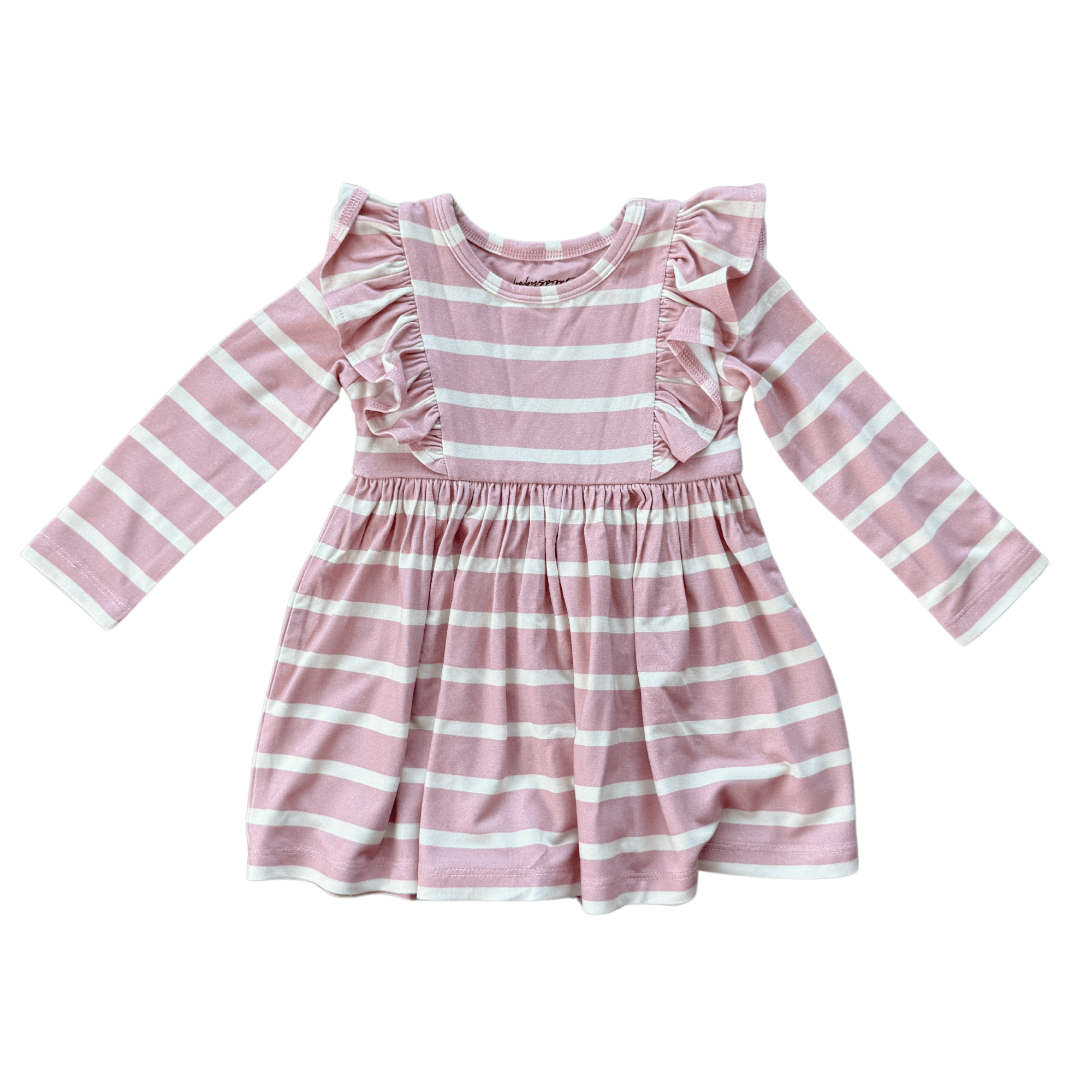 Girl's Long Sleeve Ruffle Dress