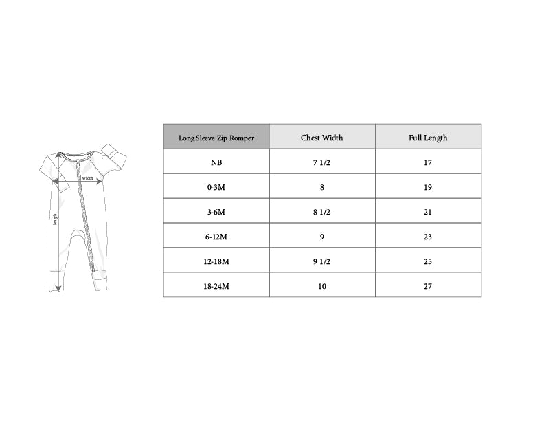 Baby Girl Long Sleeve Zip Romper