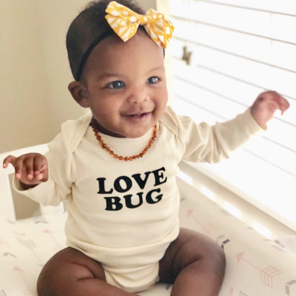 Love Bug - Long Sleeve Organic Cotton Bodysuit