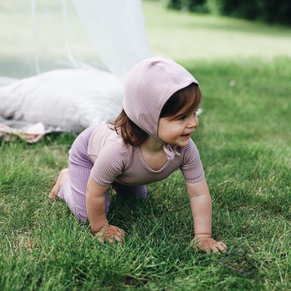 The Short Sleeve Onesie - Mauve Short Sleeve Onesie Lovely Littles   