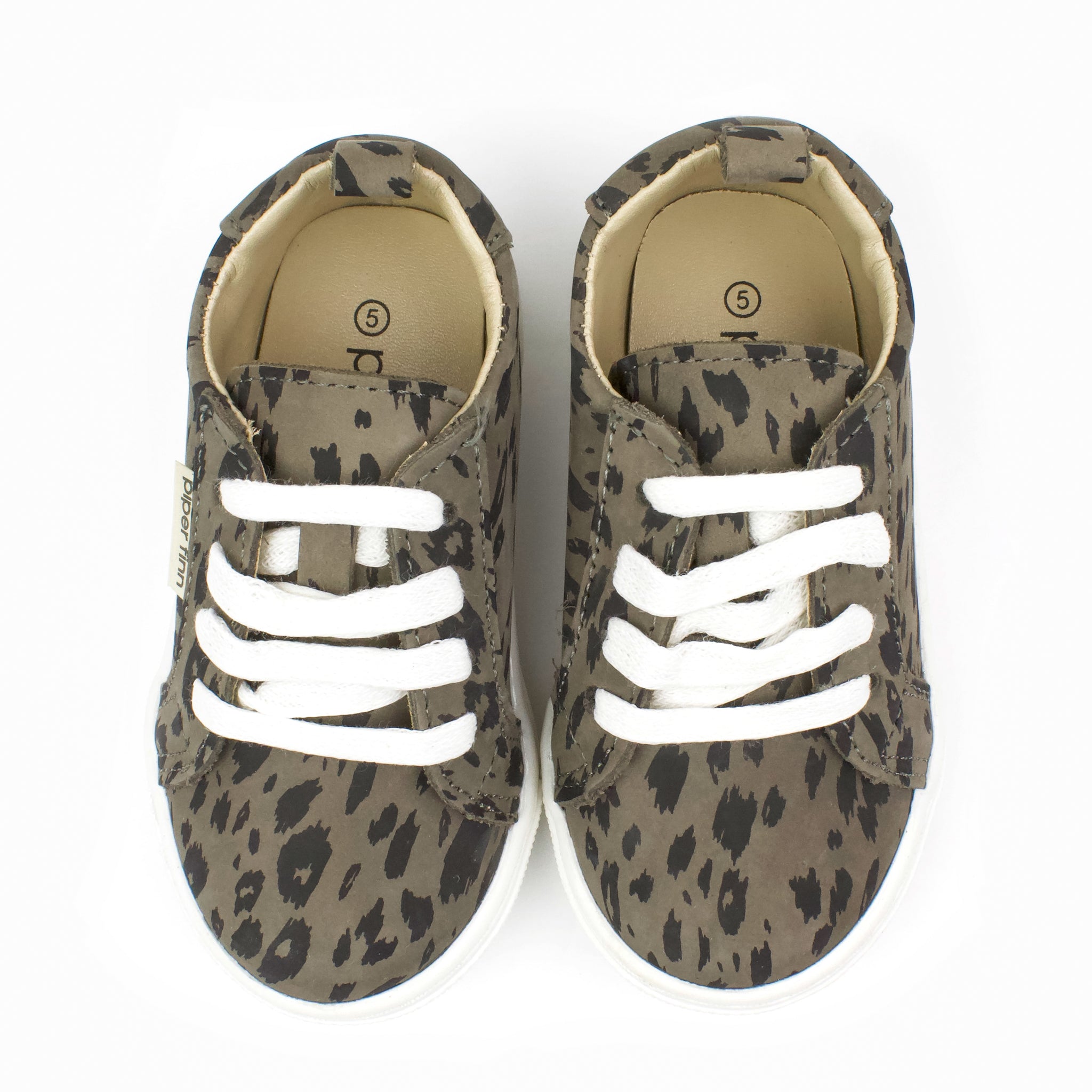 Grey Leopard - Low Top Sneakers