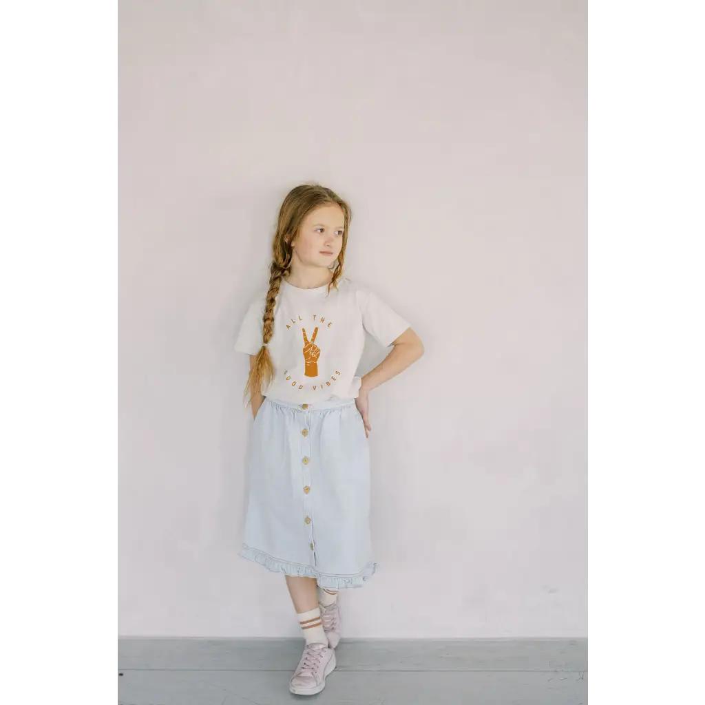 All the Good Vibes Kid's Graphic T-Shirt - Mint