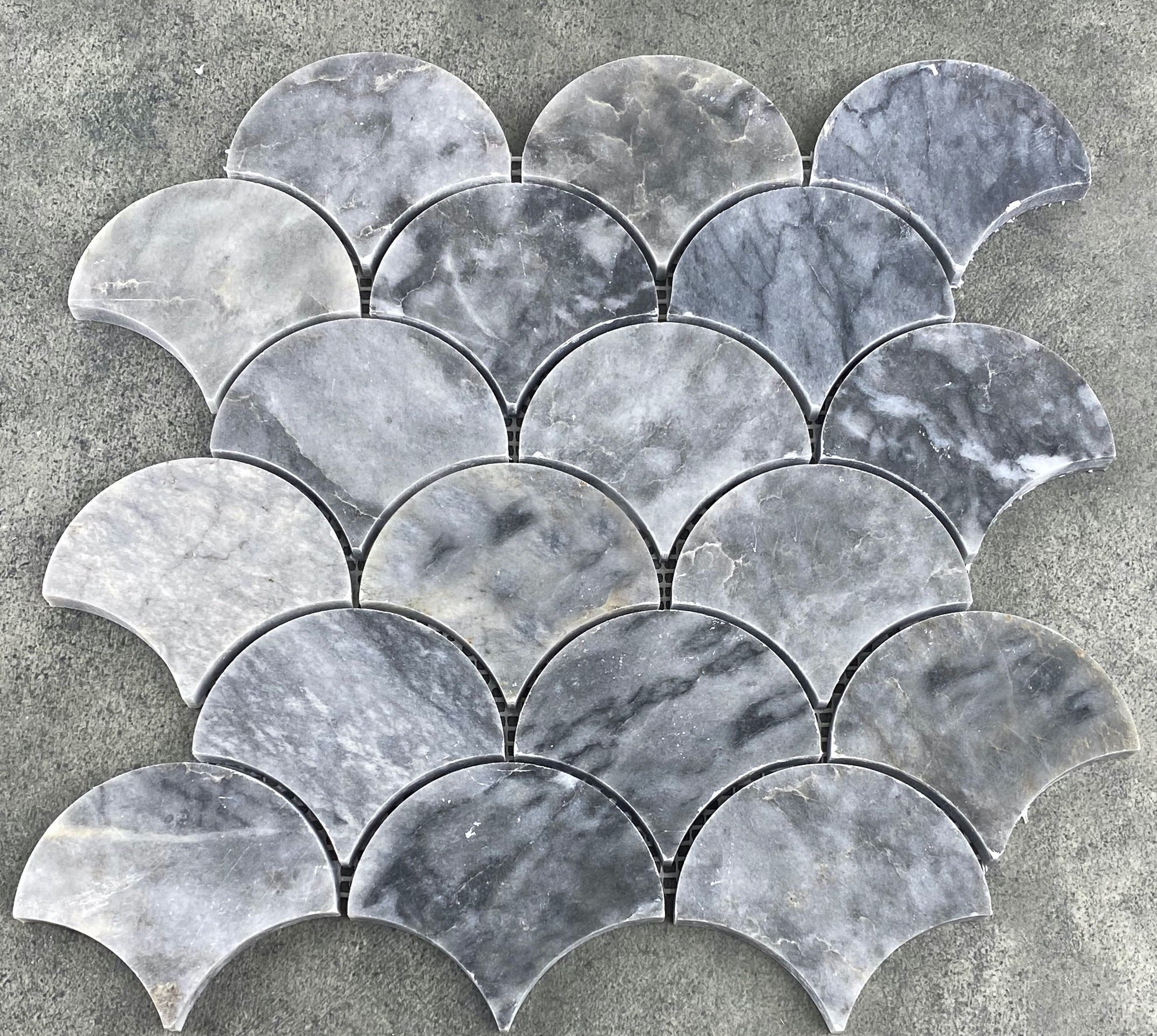 Luna Sky Marble Laguna on 12" x 12" Mesh Mosaic Tile - Belair Collection