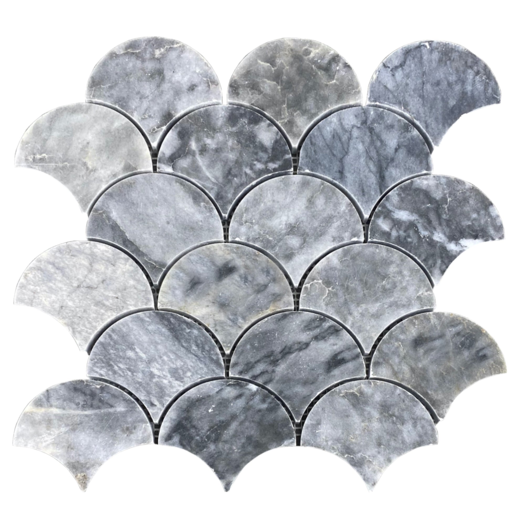 Luna Sky Marble Laguna on 12" x 12" Mesh Mosaic Tile - Belair Collection