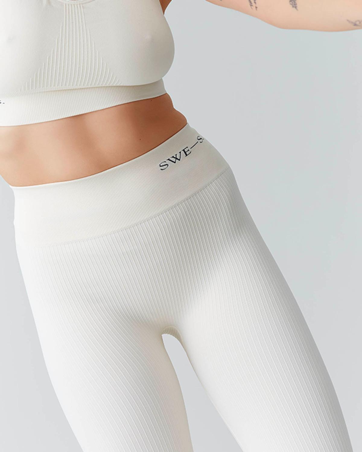 Tyra Rib Leggings - Vanilla